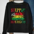 Stepping Into Junenth Like My Ancestors Youth Shoes Sweatshirt Gifts for Old Women