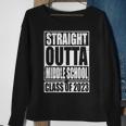Straight Outta Middle School Class Of 2023 Senior Graduation Sweatshirt Gifts for Old Women