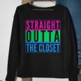 Straight Outta The Closet Lgbt Pride Polysexual Poly Gay Sweatshirt Gifts for Old Women