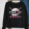 Strike Out Breast Cancer Baseball Breast Cancer Awareness Sweatshirt Gifts for Old Women