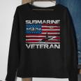 Submarine Veteran Silent Service American Flag Veterans Day Sweatshirt Gifts for Old Women