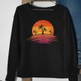 Sunset Beach Silhouette Tropical Palm Tree Sunny Lover Gift Sweatshirt Gifts for Old Women