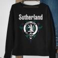 Sutherland Clan Scottish Name Coat Of Arms Tartan Sweatshirt Gifts for Old Women