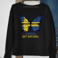 Sweden Buttlerfly Flag Sweatshirt Gifts for Old Women