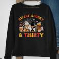 Sweet Spooky Thirty 30Th Birthday Pumpkin Spice Latte Sweatshirt Gifts for Old Women