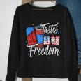 Tasted Like Freedom 4Th Of July Patriotic Ice Cream Usa Flag Patriotic Funny Gifts Sweatshirt Gifts for Old Women