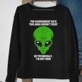 Technically Im Not Here Funny Alien Alien Funny Gifts Sweatshirt Gifts for Old Women