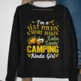 Tent Pitching Smore Making Lake Loving Camping Kinda Girl Gift For Womens Sweatshirt Gifts for Old Women