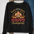 Thankful Grateful Blessed Happy Thanksgiving Turkey Gobble Sweatshirt Gifts for Old Women