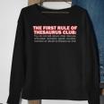 The First Rule Of Thesaurus Club Funny Meme Meme Funny Gifts Sweatshirt Gifts for Old Women