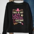 This Is My Lazy Cowgirl Costume Western Cowboy Rodeo Sweatshirt Gifts for Old Women
