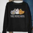Three French Hens Cute Christmas Song Sweatshirt Gifts for Old Women