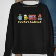 Today's Agenda Camping Lover Tent Bbq Travelling Picnicking Sweatshirt Gifts for Old Women