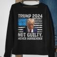 Trump 2024 Shot Never Surrender Us Flag Vintage Sweatshirt Gifts for Old Women