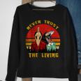 Never Trust The Living Retro Vintage Creepy Goth Grunge Emo Creepy Sweatshirt Gifts for Old Women