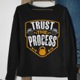 Trust The Process Motivational Quote Gym Workout Graphic Sweatshirt Gifts for Old Women