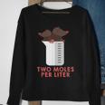 Two Moles Per Liter Chemistry Science Sweatshirt Gifts for Old Women
