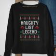 Ugly Christmas Sweater Naughty List Legend Sweatshirt Gifts for Old Women