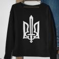 Ukrainian Tryzub Symbol On The Heart Ukraine Trident Sweatshirt Gifts for Old Women