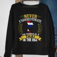 Never Underestimate The Power Of A Thai In Usa Sweatshirt Gifts for Old Women
