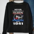 Never Underestimate A Queen Born In July 1941 Sweatshirt Gifts for Old Women