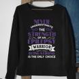 Never Underestimate The Strength Of Epilepsy Warrior Purple Sweatshirt Gifts for Old Women