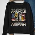 Never Underestimate An Uncle Who Raised An Airman Usaf Sweatshirt Gifts for Old Women