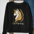 Unicorn Childhood Cancer Warrior In September We Wear Gold Sweatshirt Gifts for Old Women