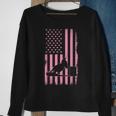 Us Flag Pink Cowgirl Rodeo Western Horse Barrel Racing Sweatshirt Gifts for Old Women