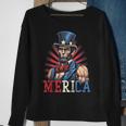 Usa 4Th Of July Abraham Lincoln Funny Workout Muscles Sweatshirt Gifts for Old Women