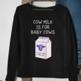 Vegan Cruelty Free Dairy Is Scary Almond Milk Dairy Free Sweatshirt Gifts for Old Women