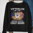 Veteran Of The United States Coast Guard With American Flag Veteran Funny Gifts Sweatshirt Gifts for Old Women