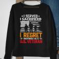 Veteran Vets Us Army Veteran Gifts American Flag I Regret Nothing Gift Veterans Sweatshirt Gifts for Old Women