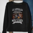 Veteran Vets Us Flag Old Veteran Day Put Uniform Back If America Needs Me 55 Veterans Sweatshirt Gifts for Old Women
