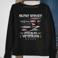 Veteran Vets US Submarine Silent Proud Service Veteran Flag Veterans Day Veterans Sweatshirt Gifts for Old Women
