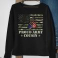 Veteran Vets Vintage American Flag Proud Army Cousin Veteran Day Gifts 71 Veterans Sweatshirt Gifts for Old Women