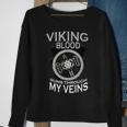 Viking Hammer Viking Blood Runs Through My Veins Sweatshirt Gifts for Old Women
