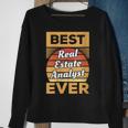 Vintage Best Real Estate Analyst Ever Sweatshirt Gifts for Old Women