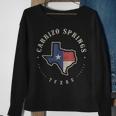Vintage Carrizo Springs Texas State Flag Map Souvenir Sweatshirt Gifts for Old Women