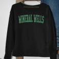 Vintage Mineral Wells Tx Distressed Green Varsity Style Sweatshirt Gifts for Old Women
