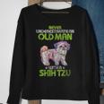 Vintage Never Underestimate An Old Man With A Shih Tzu Funny Gift For Mens Sweatshirt Gifts for Old Women