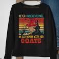 Vintage Never Underestimate An Old Woman With Her Goats Sweatshirt Gifts for Old Women