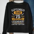 Vintage September 1948 75 Years Old 75Th Birthday Sweatshirt Gifts for Old Women