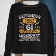 Vintage September 1962 61 Years Old 61St Birthday Sweatshirt Gifts for Old Women