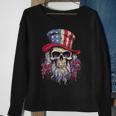 Vintage Skull American Flag Hat 4Th Of July Patriotic Men Patriotic Funny Gifts Sweatshirt Gifts for Old Women