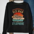 Vintage Never Underestimate An Old Man With A Xylophone Sweatshirt Gifts for Old Women