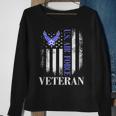 Vintage Us Air Force Veteran With American Flag Sweatshirt Gifts for Old Women