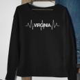 Virginia Gift Heartbeat National Pride Pulse Patriot Sweatshirt Gifts for Old Women