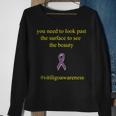 Vitiligo Look Past The Surface Motivational Quote Sweatshirt Gifts for Old Women