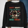 Wait What I Have An Attitude No Really Who Knew Pug Dog Gifts For Pug Lovers Funny Gifts Sweatshirt Gifts for Old Women